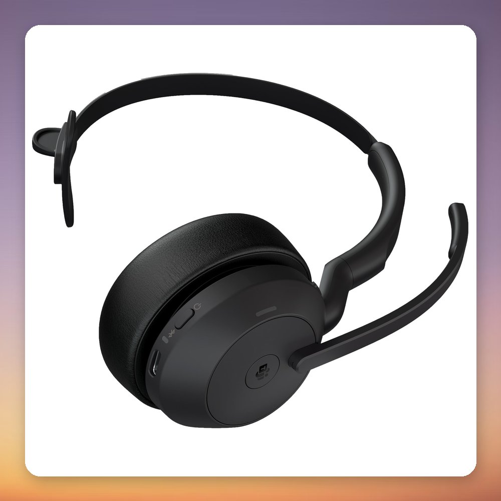 Jabra Evolve2 55 Wireless Mono Headset with Charging Stand, Link380a USB-A, Black – image 5