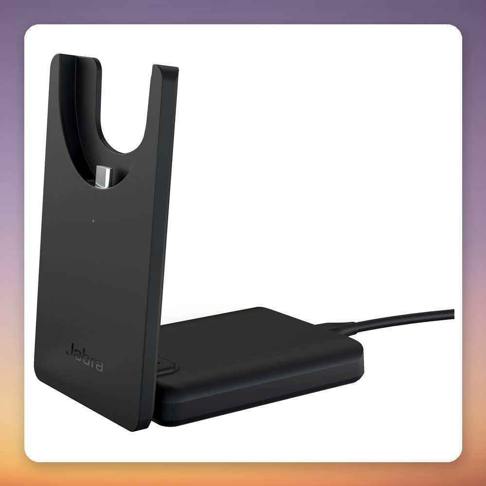 Jabra Evolve2 55 Wireless Stereo UC Headset with Charging Stand, Link380a USB-A, Black – image 6