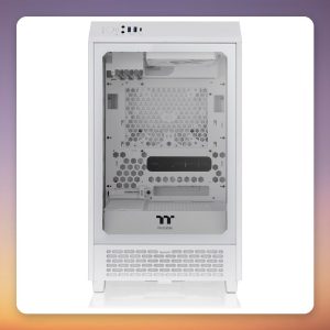 Thermaltake The Tower 200 Snow White Mini-ITX Case, Tempered Glass, 2x 140 mm Fans