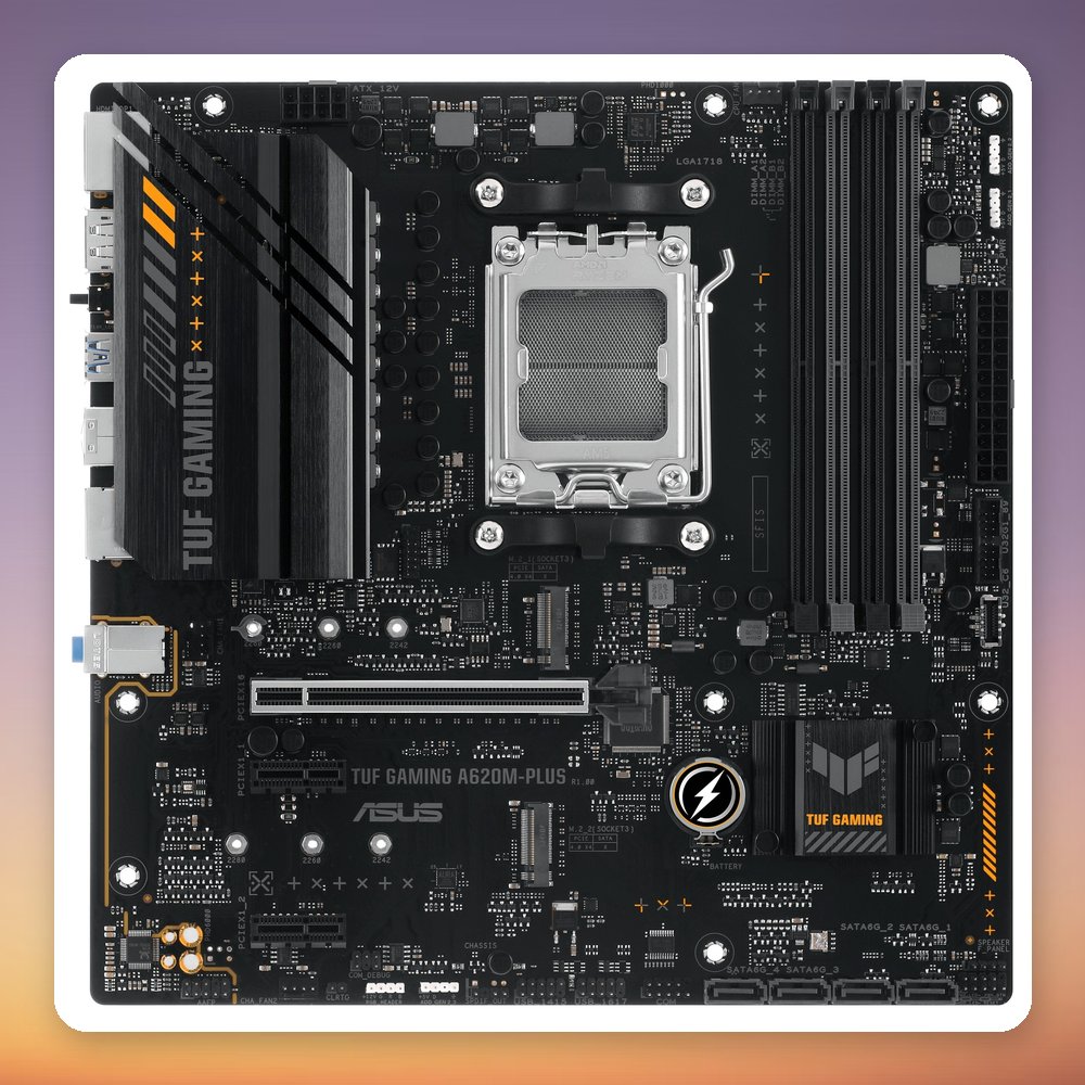 Asus TUF Gaming A620M-PLUS AMD A620 AM5 Micro ATX Motherboard, DDR5, 2.5GbE – image 2