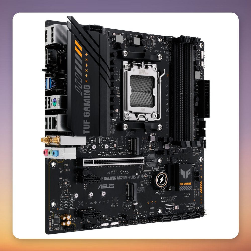 Asus TUF Gaming A620M-Plus WiFi AM5 Micro-ATX Motherboard, AMD A620, DDR5, WiFi 6 – image 3