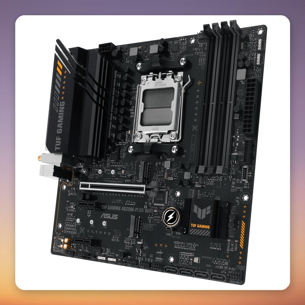 Asus TUF Gaming A620M-Plus WiFi AM5 Micro-ATX Motherboard, AMD A620, DDR5, WiFi 6 – image 4