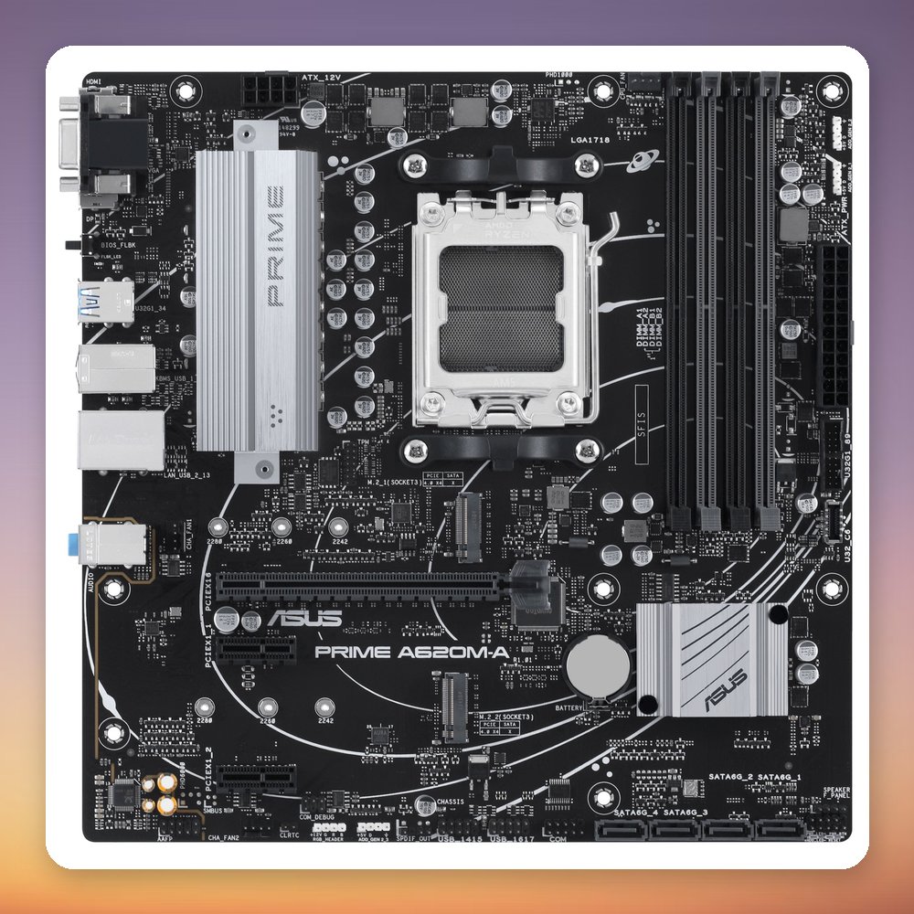 Asus PRIME A620M-A-CSM AMD A620 Socket AM5 Micro ATX Motherboard – image 2