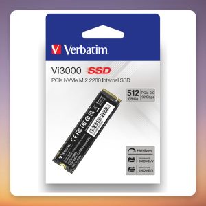 Verbatim Vi3000 512 GB M.2 2280 NVMe SSD, PCIe 3.0 x4, 3,100 MB/s