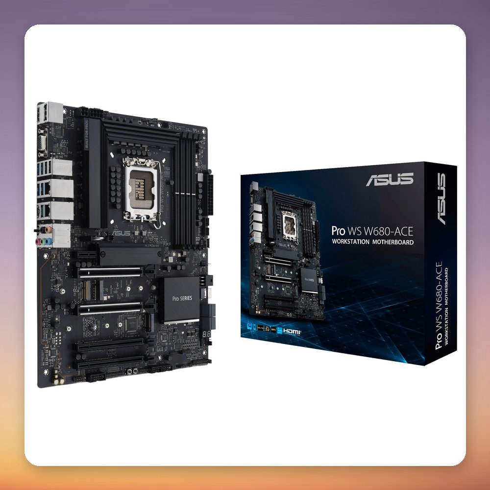 Asus PRO WS W680-ACE Intel W680 LGA 1700 ATX Workstation Motherboard, DDR5 ECC