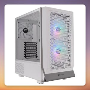 Thermaltake Ceres 300 TG ARGB Snow White Mid-Tower Case, E-ATX, Tempered Glass