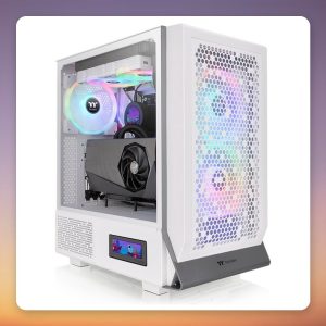 Thermaltake Ceres 300 TG ARGB Snow White Mid-Tower Case, E-ATX, Tempered Glass