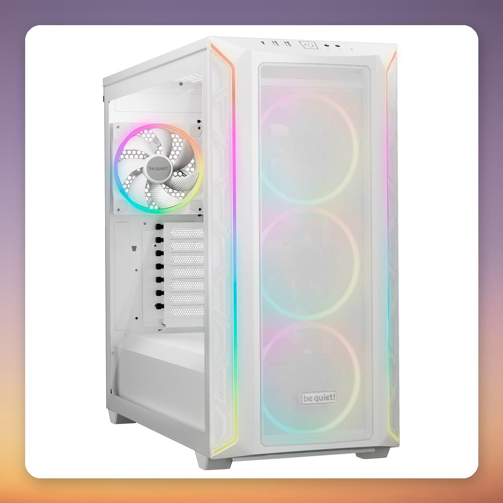 be quiet! Shadow Base 800 FX Midi Tower Case, White, Tempered Glass, E-ATX, ARGB