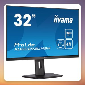 Iiyama ProLite XUB3293UHSN-B5 31.5″ 4K IPS Monitor, USB-C 65W, KVM, LAN