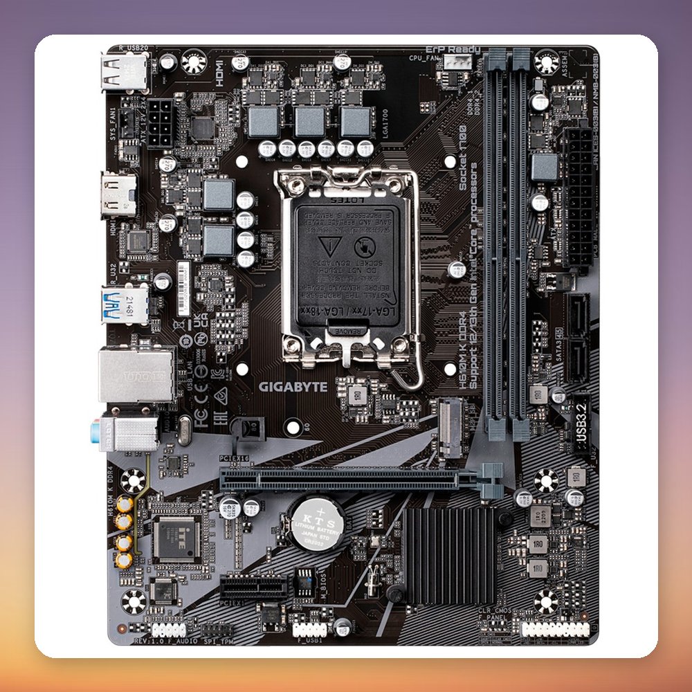 Gigabyte H610M K DDR4 Micro ATX Motherboard, LGA 1700, Intel H610 – image 2