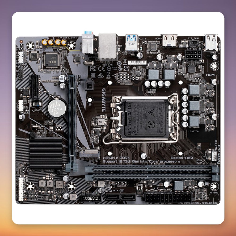 Gigabyte H610M K DDR4 Micro ATX Motherboard, LGA 1700, Intel H610 – image 4
