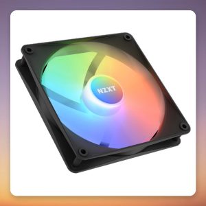 NZXT F140 RGB Core 140 mm PWM Case Fan, Black, Single Pack, No Controller