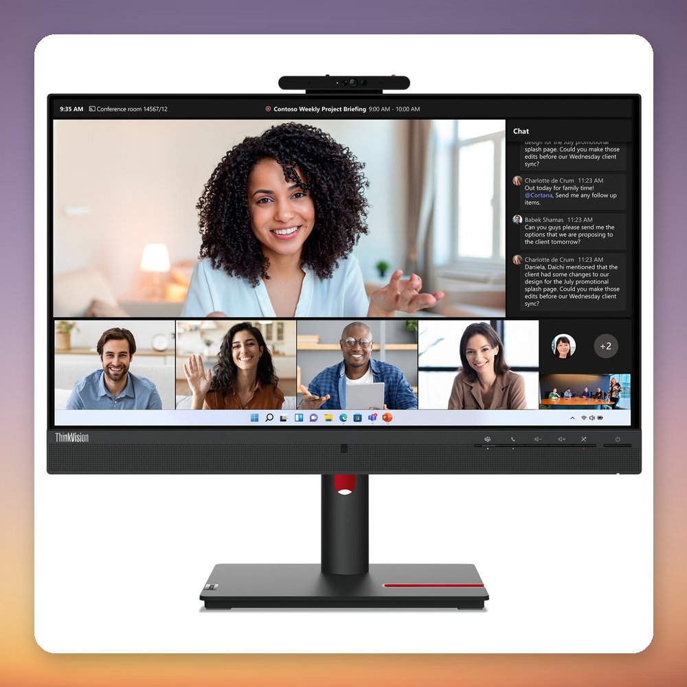 Lenovo ThinkVision T24mv-30 23.8" Full HD IPS Monitor with Webcam, USB-C Dock – image 3