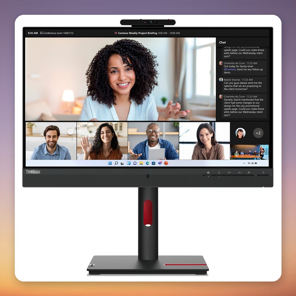 Lenovo ThinkVision T24mv-30 23.8" Full HD IPS Monitor with Webcam, USB-C Dock – image 4