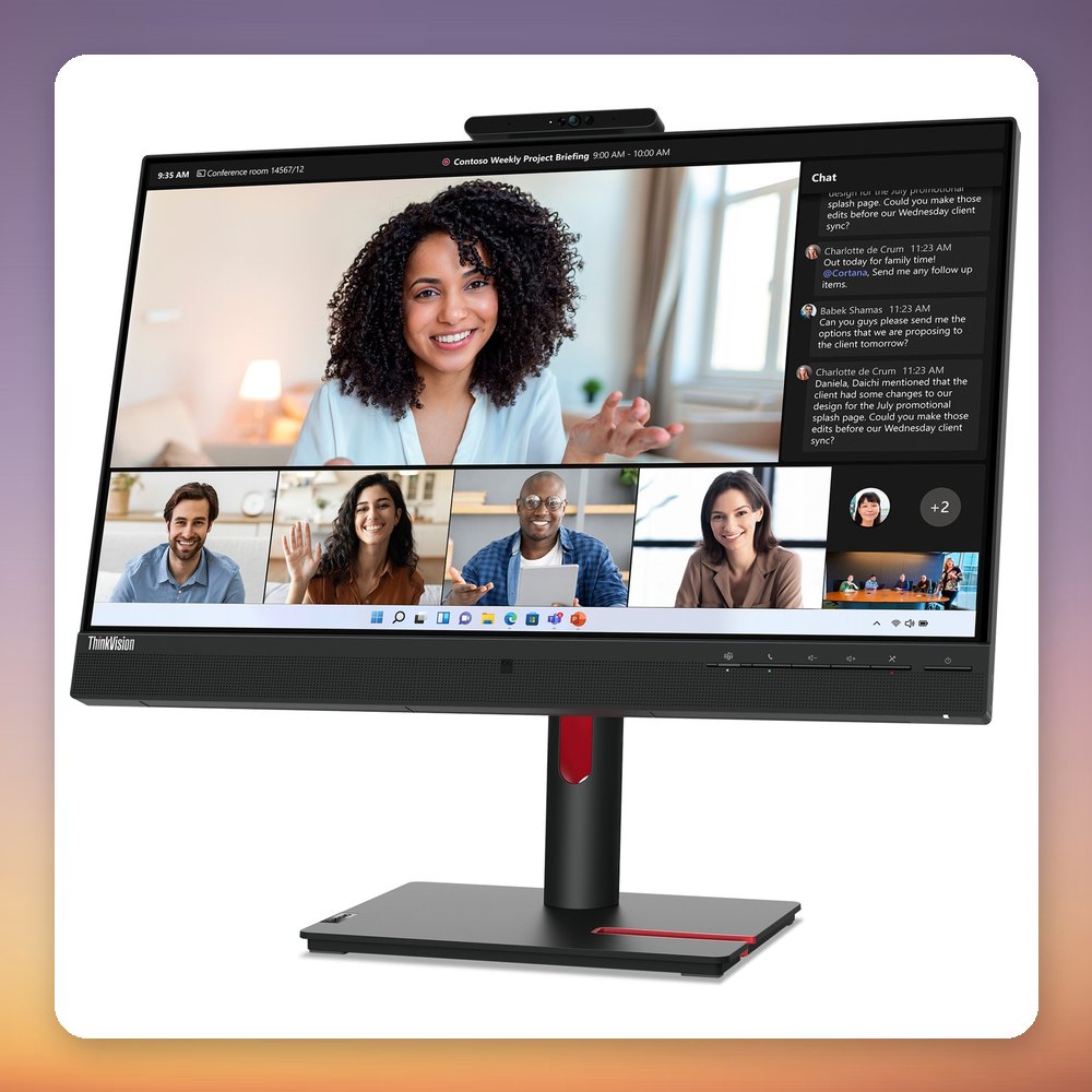Lenovo ThinkVision T24mv-30 23.8" Full HD IPS Monitor with Webcam, USB-C Dock – image 5