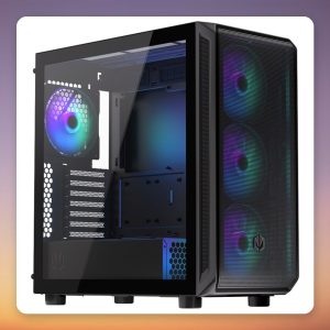 ENDORFY ARX 700 ARGB Mid-Tower ATX Case, Black, Tempered Glass, 4x 140 mm PWM ARGB Fans