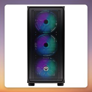 ENDORFY ARX 700 ARGB Mid-Tower ATX Case, Black, Tempered Glass, 4x 140 mm PWM ARGB Fans