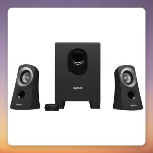Logitech Z313 2.1 PC Speaker System with Subwoofer, 50W Peak, Black/Silver
