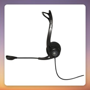 Logitech PC Headset 960 USB On-Ear Stereo Headset with Noise-Cancelling Microphone, Black
