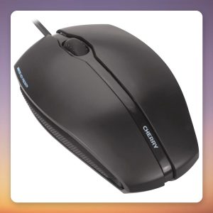 Cherry GENTIX Corded Optical Mouse, 1000 DPI, 3 Buttons, Black, USB