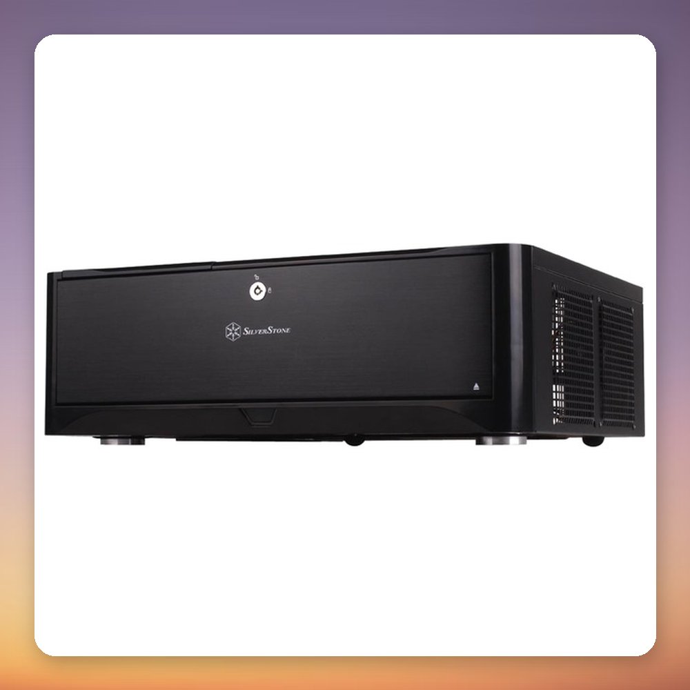 Silverstone Gandia GD06 Micro-ATX Desktop/HTPC Case, Black, 3x 120 mm Fans