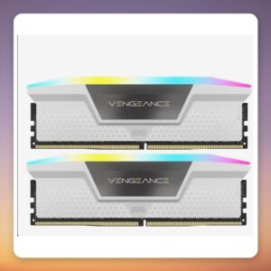 Corsair Vengeance RGB 32GB (2x16GB) DDR5-6000 CL38 White Memory Kit