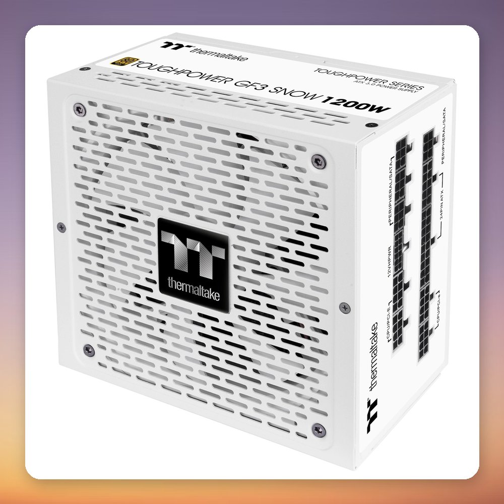Thermaltake Toughpower GF3 Snow 1200W 80 PLUS Gold Fully Modular ATX 3.0 PSU, White – image 4