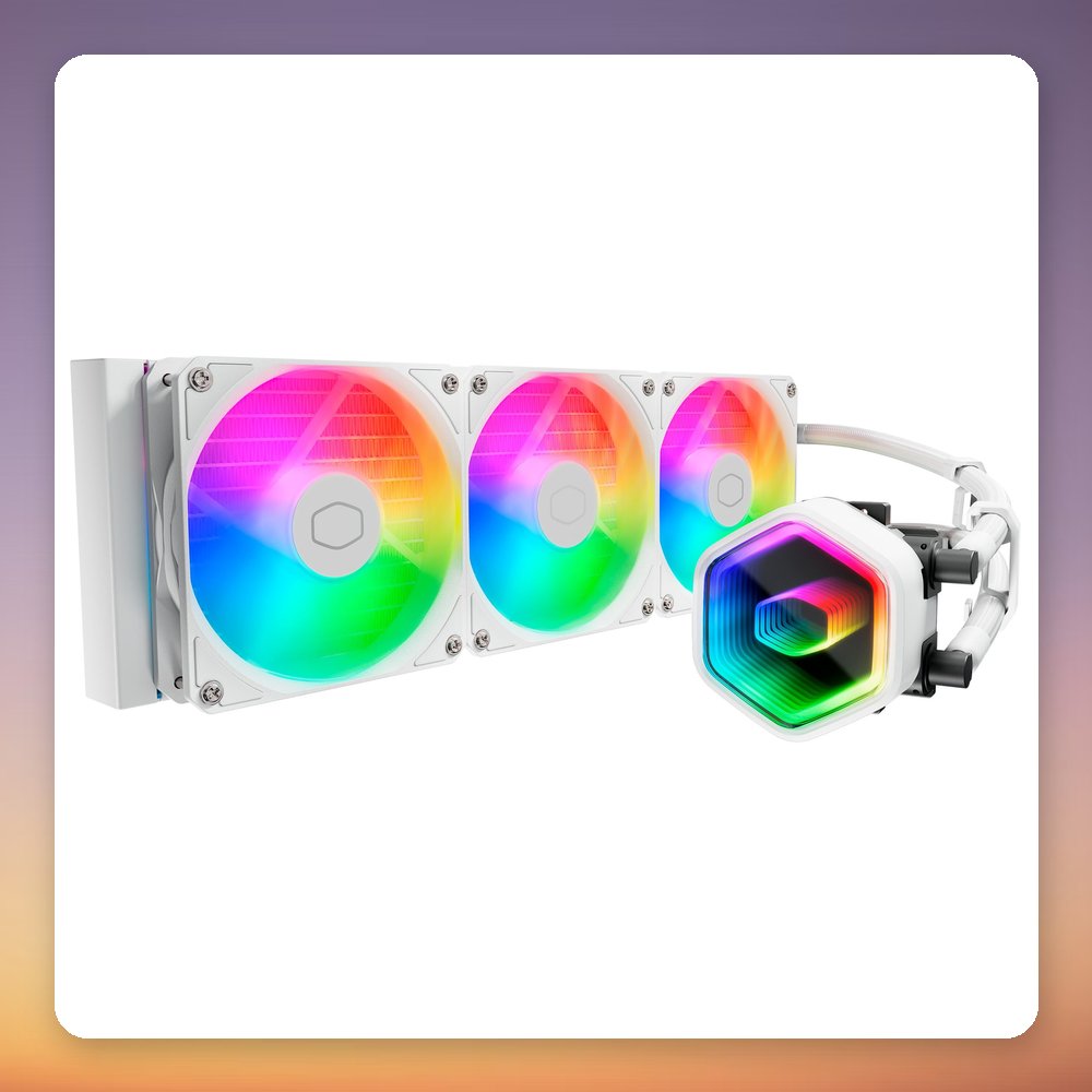 Cooler Master MasterLiquid 360 Core II ARGB 360 mm AIO Liquid Cooler, White