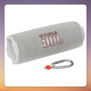 JBL Flip 7 Portable Bluetooth 5.4 Speaker, White, IP68, USB-C