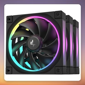 Deepcool FL12 120 mm ARGB PWM Case Fan, Black, 3-Pack