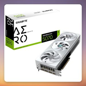 GigaByte GeForce RTX 5070 AERO OC 12 GB GDDR7 Graphics Card, White, 3x DisplayPort, 1x HDMI 2.1