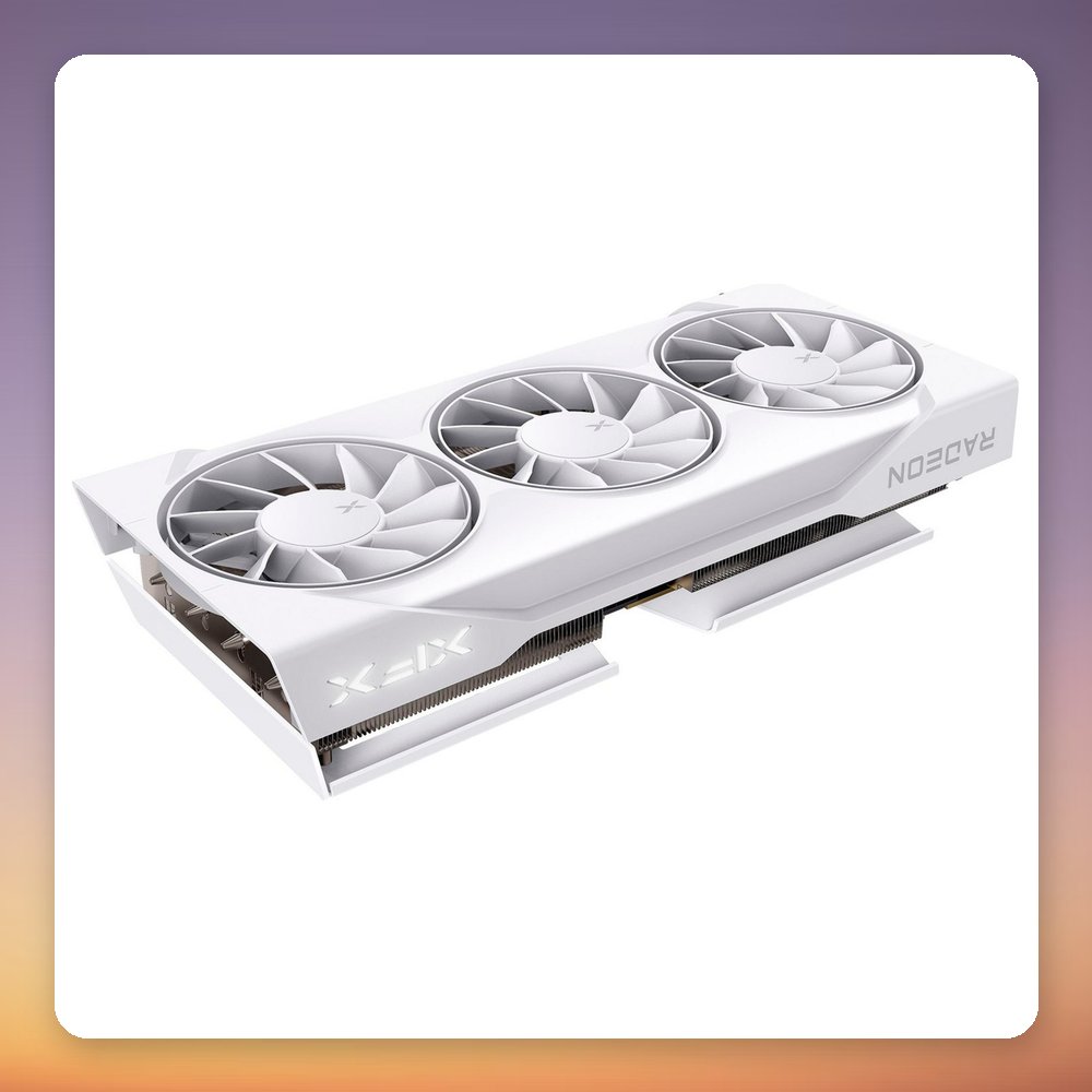 XFX Radeon RX 9060 XT Swift OC Triple Fan 16 GB GDDR6 Graphics Card, White – image 3