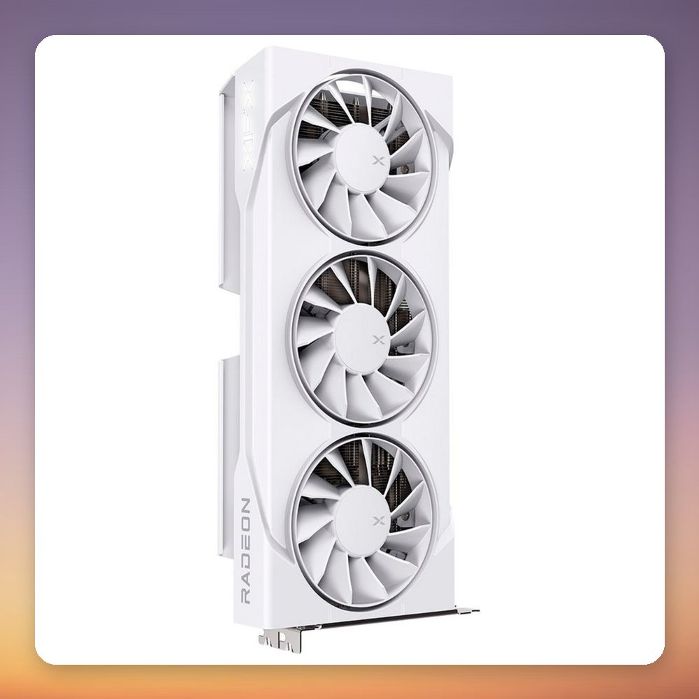 XFX Radeon RX 9060 XT Swift OC Triple Fan 16 GB GDDR6 Graphics Card, White – image 4