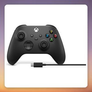Microsoft Xbox Wireless Controller Black with USB-C Cable, Bluetooth