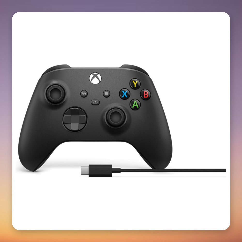 Microsoft Xbox Wireless Controller Black with USB-C Cable, Bluetooth