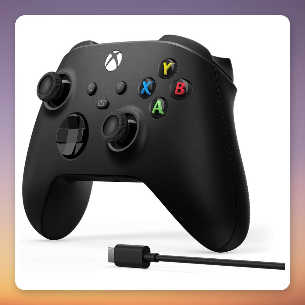 Microsoft Xbox Wireless Controller Black with USB-C Cable, Bluetooth – image 2