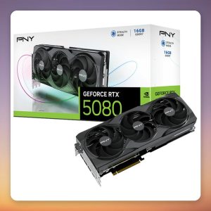 PNY GeForce RTX 5080 16 GB GDDR7 Graphics Card, PCIe 5.0, 3x DisplayPort 2.1b, HDMI 2.1b