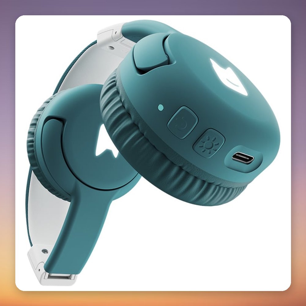 Tonies Bluetooth Kids Headphones for Toniebox 2, Sea Green/White, 85 dB Limit – image 4