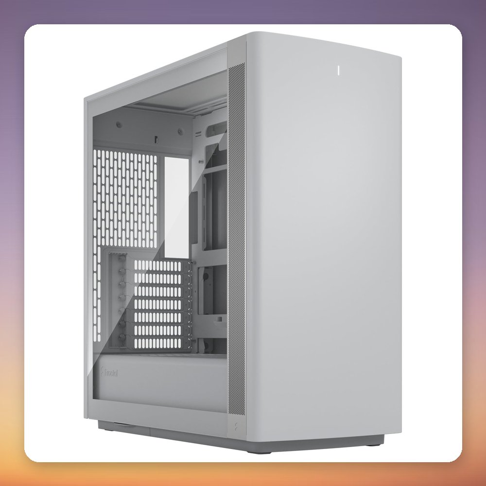 Fractal Design Define One Light TG Clear Tint Midi-Tower Case, White, E-ATX