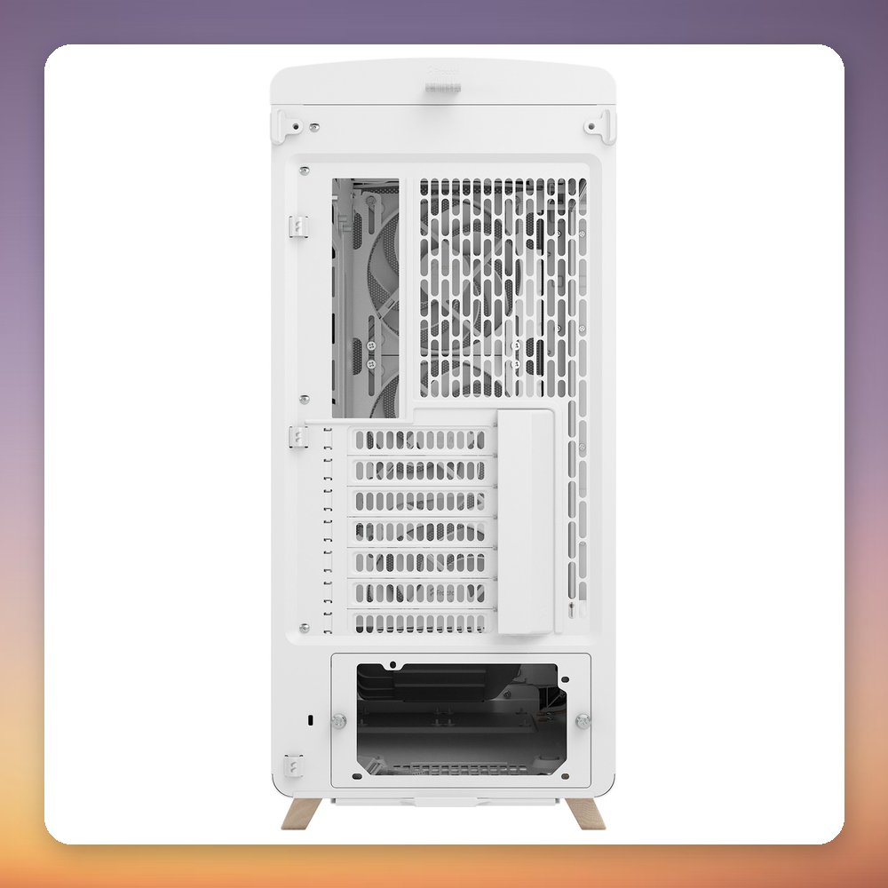 Fractal Design Summit Midi-Tower Case, Chalk White with Wood Accents, Tempered Glass – image 5
