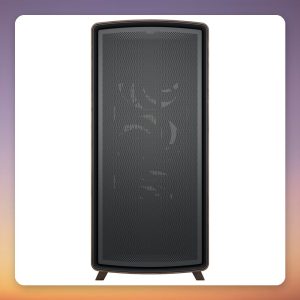 Fractal Design Summit Black TG Light Tint Midi-Tower E-ATX Case, Black/Wood