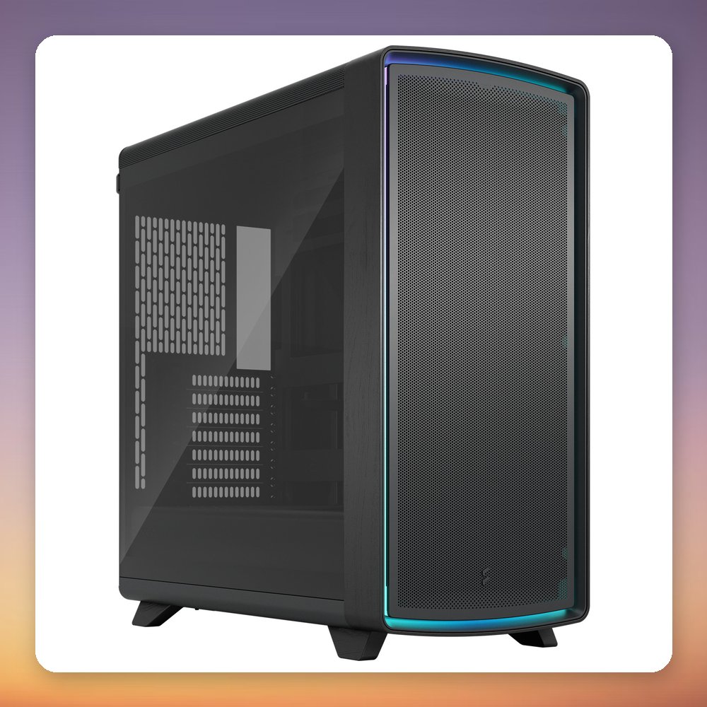 Fractal Design Summit Ambience Blackout TG Light Tint Midi-Tower Case, Black, E-ATX
