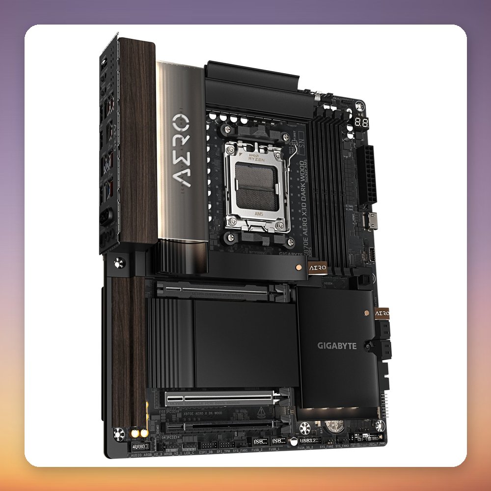 Gigabyte X870E AERO X3D Dark Wood AM5 ATX Motherboard, DDR5, Wi-Fi 7, 4x M.2 – image 2