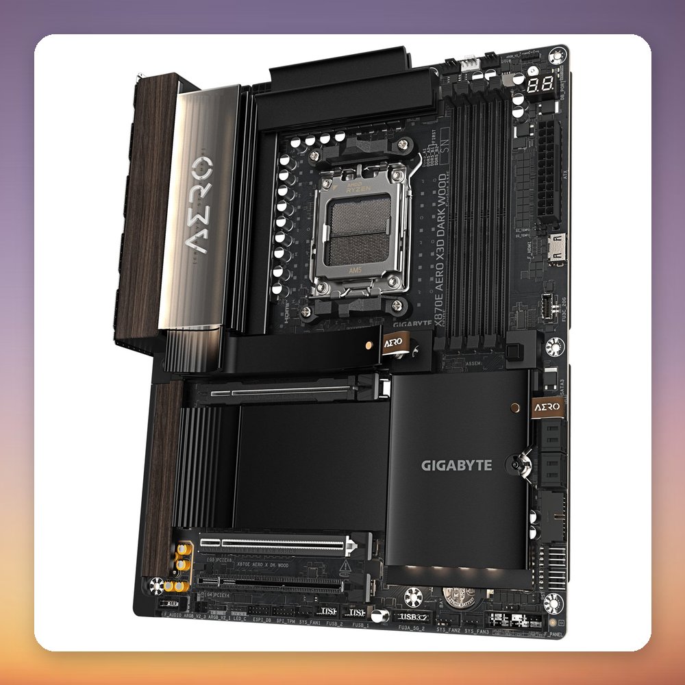 Gigabyte X870E AERO X3D Dark Wood AM5 ATX Motherboard, DDR5, Wi-Fi 7, 4x M.2 – image 4