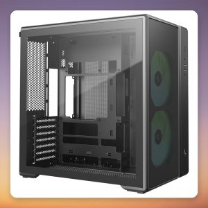 Deepcool CG590 MESH 2F Mid-Tower ATX Case, Black, Tempered Glass, 2x 160 mm ARGB Fans
