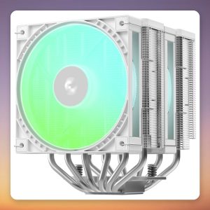 Deepcool AG620 G2 WH ARGB 120 mm Dual Tower CPU Cooler, White, 6 Heatpipes