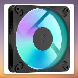 Fractal Design Dynamic 3 120 RGB 120 mm PWM ARGB Case Fan, Black, Single Pack