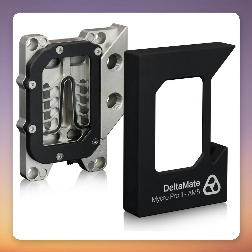 Thermal Grizzly DeltaMate CPU Block MPII AM5 Water Block, Black/Silver, ARGB – image 4
