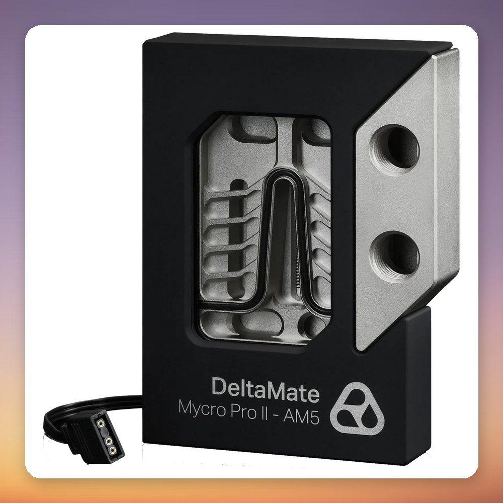 Thermal Grizzly DeltaMate CPU Block MPII AM5 Water Block, Black/Silver, ARGB – image 6