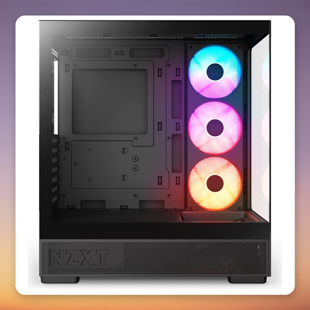 NZXT S5 RGB ATX Mid Tower Case, Tempered Glass, 360 mm RGB Fan, Black – image 2